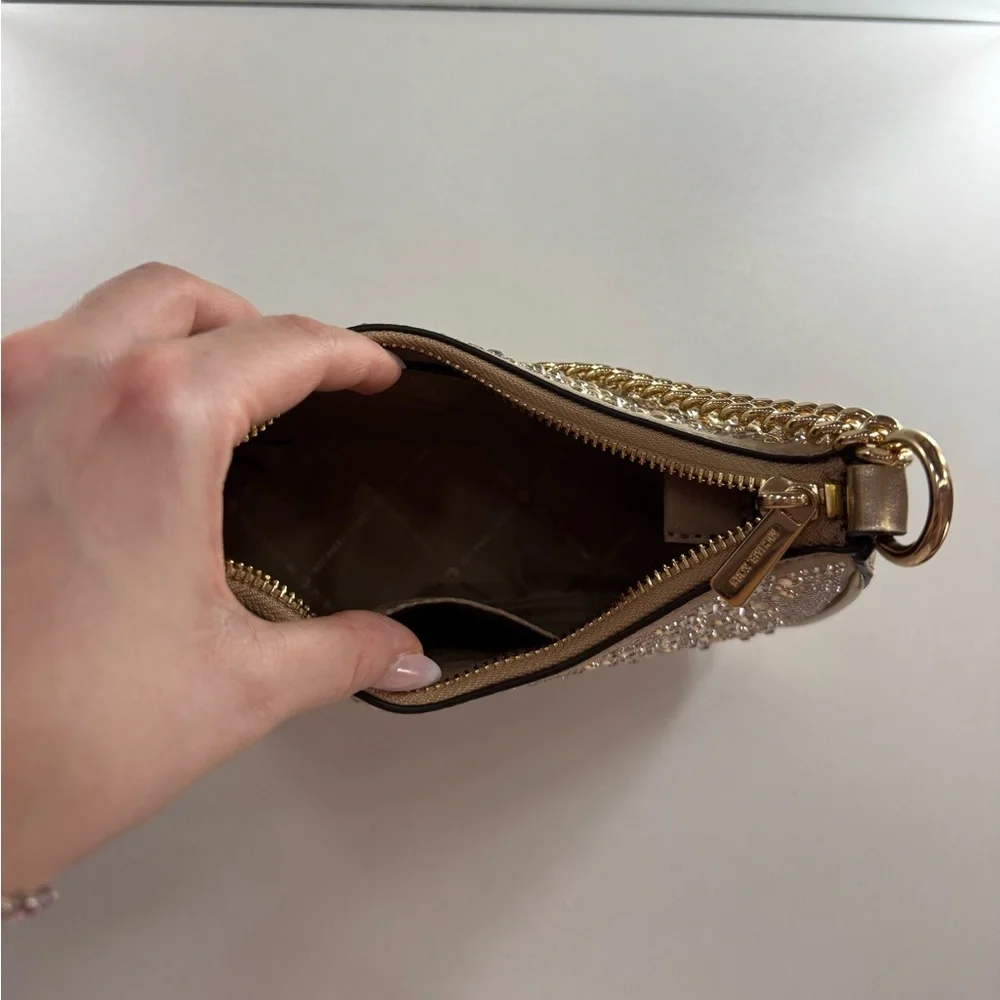 Michael Kors Gold Crystal Embellished Shoulder Bag - Picture 3 of 5